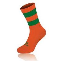 Mc Keever Pro Mid Hooped Socks - Youth - Orange/Green