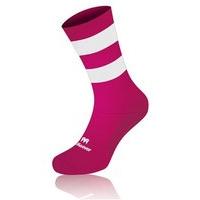 mc keever pro mid hooped socks youth pinkwhite