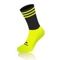 Mc Keever Pro Mid 3 Bar Socks - Youth - Fluorescent Yellow Ankle/Black/Fluorescent Yellow