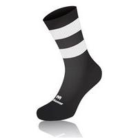 Mc Keever Pro Mid Hooped Socks - Youth - Black/White