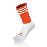 mc keever pro mid 3 bar socks youth white ankleorangewhite