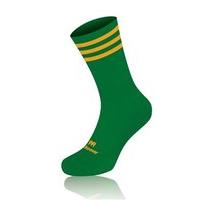 Mc Keever Pro Mid 3 Bar Socks - Youth - Green/Gold