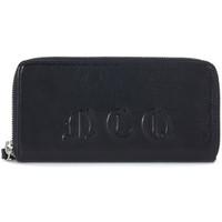 McQ Alexander McQueen Alexander McQueen Script black waxed leather wallet women\'s Purse wallet in black