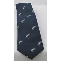 McDade blue and white fish print tie