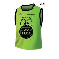 Mc Keever Coachzone Mesh Football Training Bibs (Youth) - 15 Pack - Green