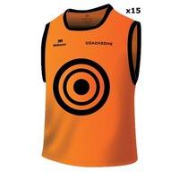 mc keever coachzone mesh target training bibs youth 15 pack orange