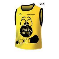 mc keever coachzone mesh hurling training bibs youth 15 pack yellow