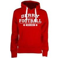 Mc Keever Derry Football GAA Supporters Hoodie - Womens - Red