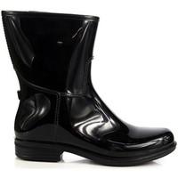 mc arthur czarne poyskujce womens wellington boots in black