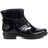 mc arthur czarne krtkie lakierowane womens low ankle boots in black