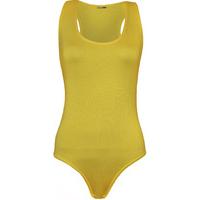 Mckenzie Basic Racer Back Sleeveless Bodysuit - Yellow