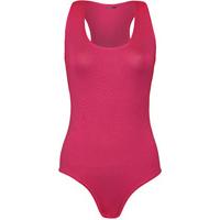 Mckenzie Basic Racer Back Sleeveless Bodysuit - Cerise