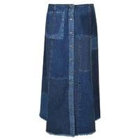 MCQ ALEXANDER MCQUEEN Patched A Line Denim Skirt