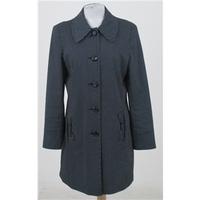 M&Co Size:14 navy-blue & white polka dot light coat