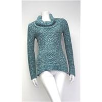 M&Co Size S Turquoise Roll Neck Jumper M&Co - Size: S - Blue - Jumper