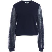McQ Alexander McQueen Alexander McQueen black sweater with lace sleeves women\'s Sweatshirt in black
