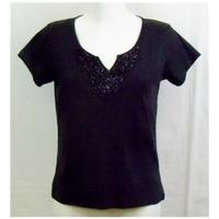 M&Co black beaded top Size 14