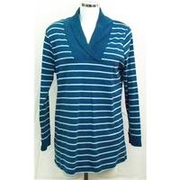 M&Co blue striped long top Size 16