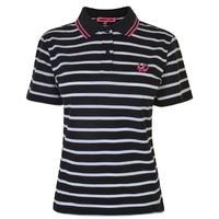 mcq alexander mcqueen striped swallow polo shirt