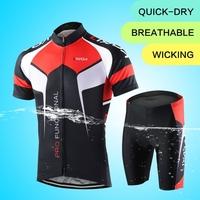 men breathable quick dry comfortable short sleeve jersey padded shorts ...