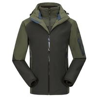 mens 3 in 1 jacket thermal fleece jacket outdoor sports camping mounta ...