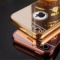 Metal Frame and Mirror Plating Backplane Cell Phone Case for iPhone 5C (Assorted Colors)