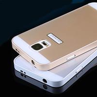 Metal Frame Acrylic Mirror Backplane Metal Hard Case for Samsung Galaxy S5 i9600