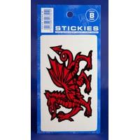 Medium Clear Welsh Dragon Sticker