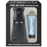 men-u Shaving Brushes Pro Black Shaving Brush and Shave Creme 15ml