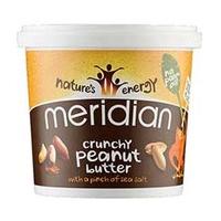 meridian organic peanut butter crunchy 100 nuts 1kg tub