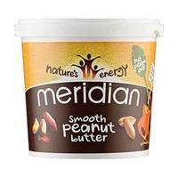 Meridian Organic Peanut Butter Smooth 100% Nuts 1kg Tub