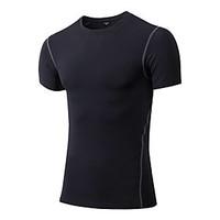 Men\'s Short Sleeve Running Sweatshirt T-shirt Quick Dry Breathable Stretch Compression Sweat-wicking Spring Summer Fall/Autumn Sports Wear