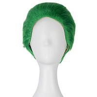 mens short straight green color hair joker cosplay costume wig for bat ...