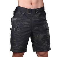 Men\'s Shorts Hunting Leisure Sports Waterproof Breathable Windproof Wearable Spring Summer Fall/Autumn Black