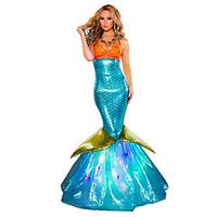 Mermaid Tail Girls Costumes Princess series Costumes Halloween / Carnival / Oktoberfest Green / Orange / Sky Blue Vintage Dress