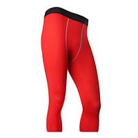 mens running 34 tights leggings breathable quick dry running white gre ...