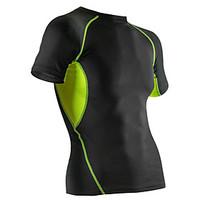 mens running t shirt compression clothing tops breathable quick dry st ...