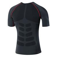 Men\'s PRO Fitnesswear Sports Running Yoga T-Shirt Quick Dry Khan Tight Short Sleeve Round Collar