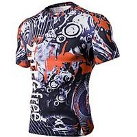 Men\'s Short Sleeve Bike Sweatshirt T-shirt Tops Breathable Comfortable Sports Printing Summer Exercise Fitness Leisure Sports