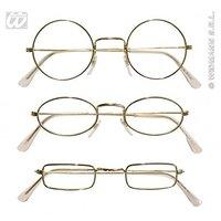 Metal Glasses Gold Withlenses 3styles Dress-up Novelty Glasses Specs & Shades