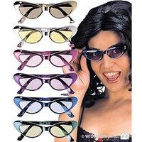 Metallic Cat Eye Glasses Dress-up Novelty Glasses Specs & Shades For Fancy
