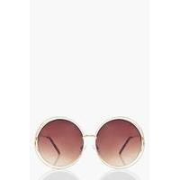 metallic round sunglasses gold