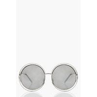 Metallic Round Sunglasses - silver