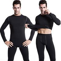 Men\'s Long Sleeve Running Compression Clothing Quick Dry Compression Lightweight Materials Soft Winter Sports WearYoga Exercise Fitness