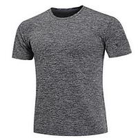 Men\'s Short Sleeve Running Shirt Breathable Summer Sports Wear Running Polyester Slim