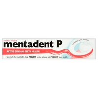 mentadent p original flavour toothpaste with fluoride 100ml