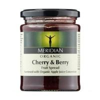 meridian org cherry berr fruit spread 284g 1 x 284g