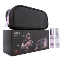 Mexx Woman EDT Spray 10ml + Black EDT Spray 10ml + Cosmetic Pouch Giftset