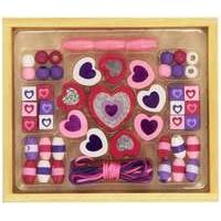 melissa doug wooden bead set shimmering hearts