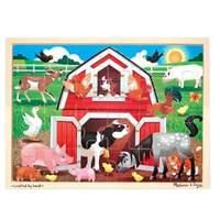 Melissa & Doug Wooden Jigsaw Puzzle Barnyard Buddies